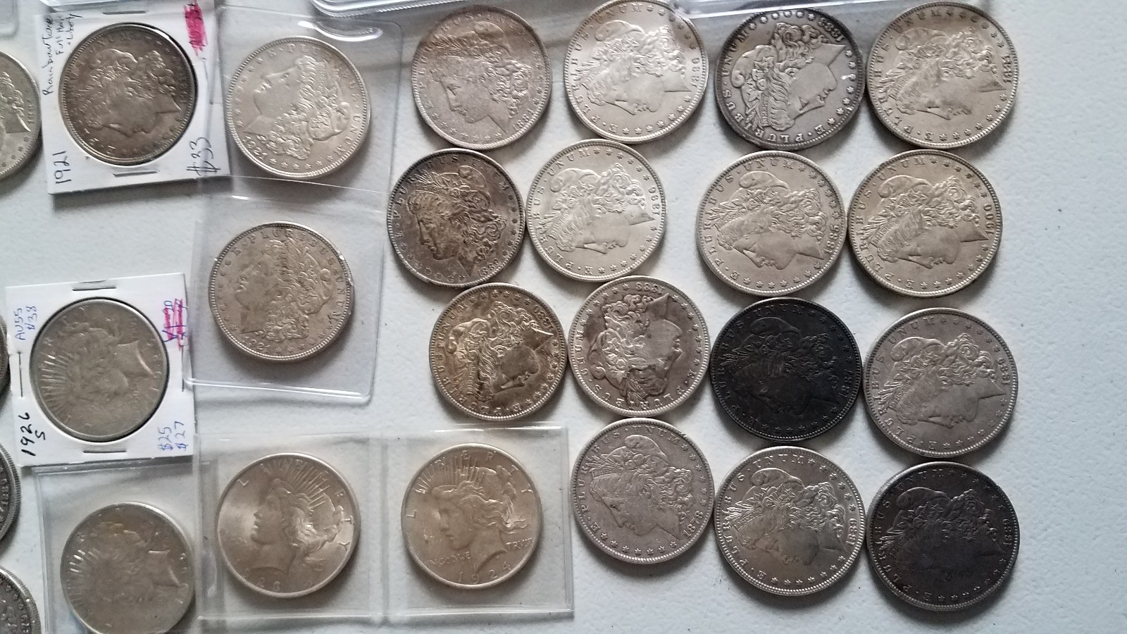 Huge Silver dollar collection,Morgans,Peace,BU,PL, more! Free shipping! NGC PCGS