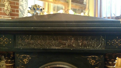 ANTIQUE LARGE J.E. CARLDWELL & CO. PHILADELPHIA SLATE CLOCK