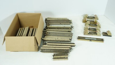 Marklin HO Scale M Track Straight 5106 65+ Pieces 7060 Track Bumpers S9
