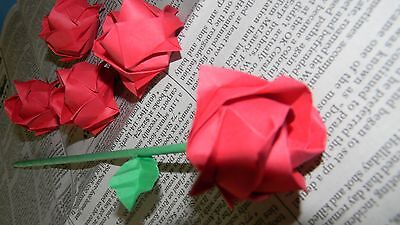 origami rose bouquet handmade rose a dozen red rose bouquet