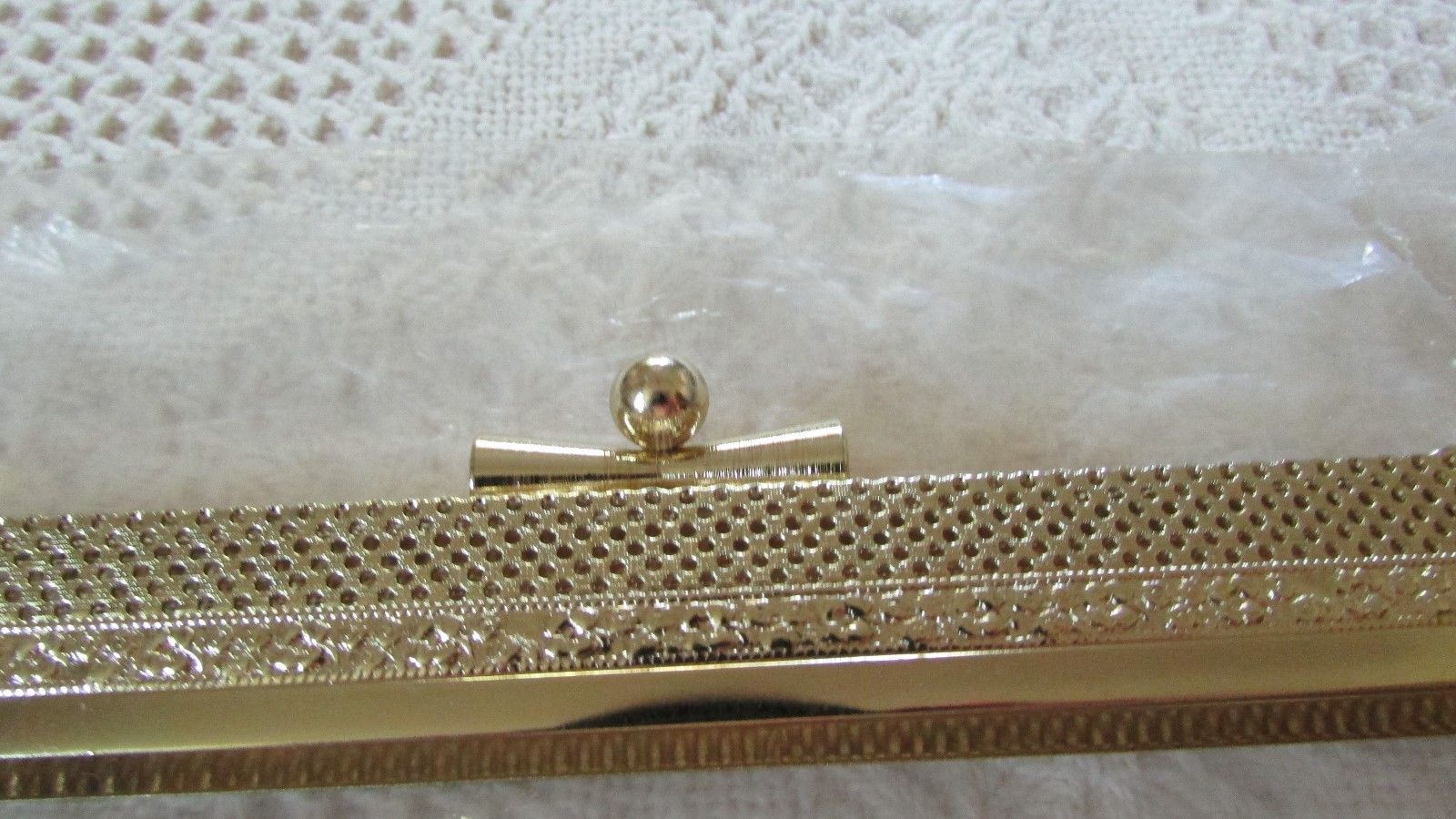 NOS Vintage Pressed Heavy Goldtone Lee Wards Purse Handle/Frame Closure 3 Avail