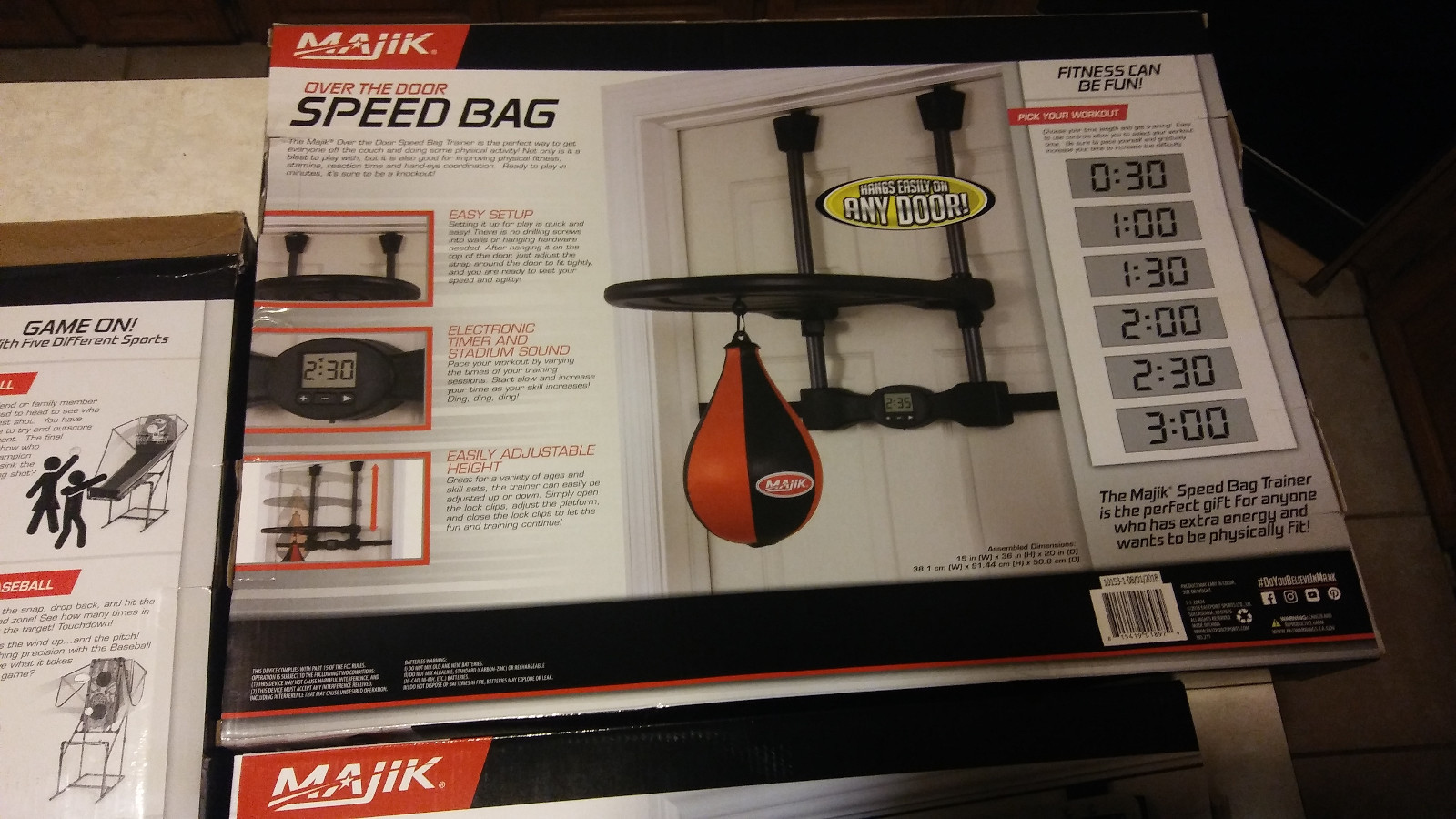 Majik 5-in-1 Electronic Arcade Sport Center Game System + Speedbag + Basketball