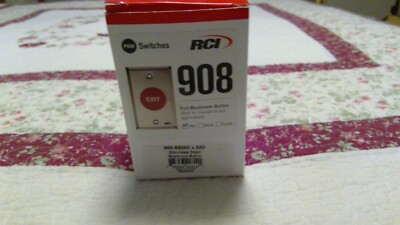 (QTY 1) 908-RE-MOx32D Dormakaba RCI Exit Symbol Momentary Action Mushroom Button