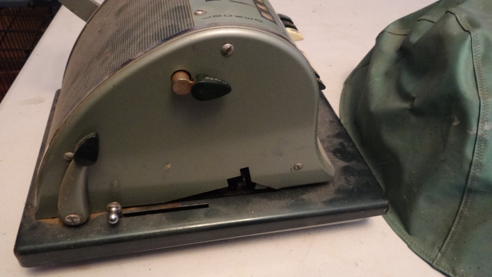 Vintage Paymaster S-1000 Check Writer Embosser Stamper With Key Turquoise