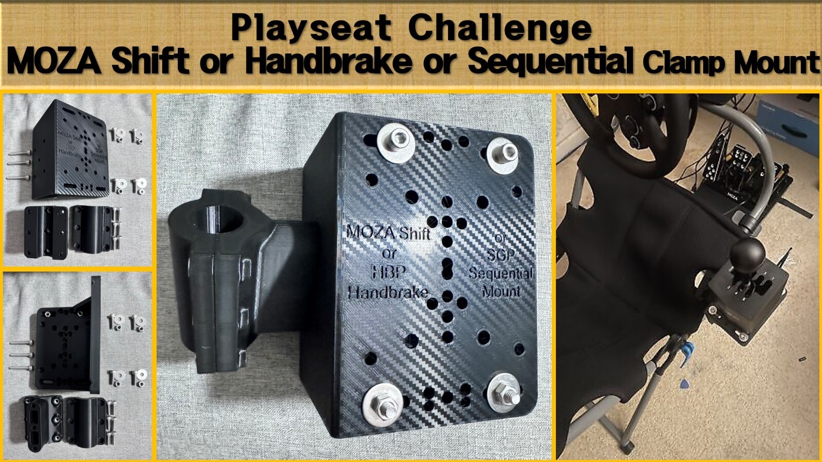 Playseat Challenge MOZA HGP Shifter or HBP Handbrake or SGP