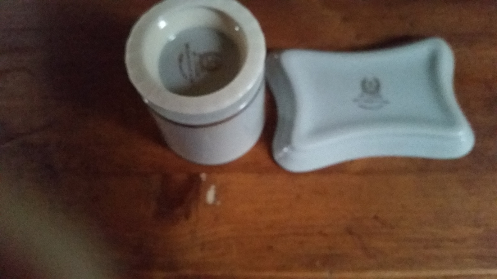 vintage lenox cigarette set grey small ahtray and matching cigarette holder