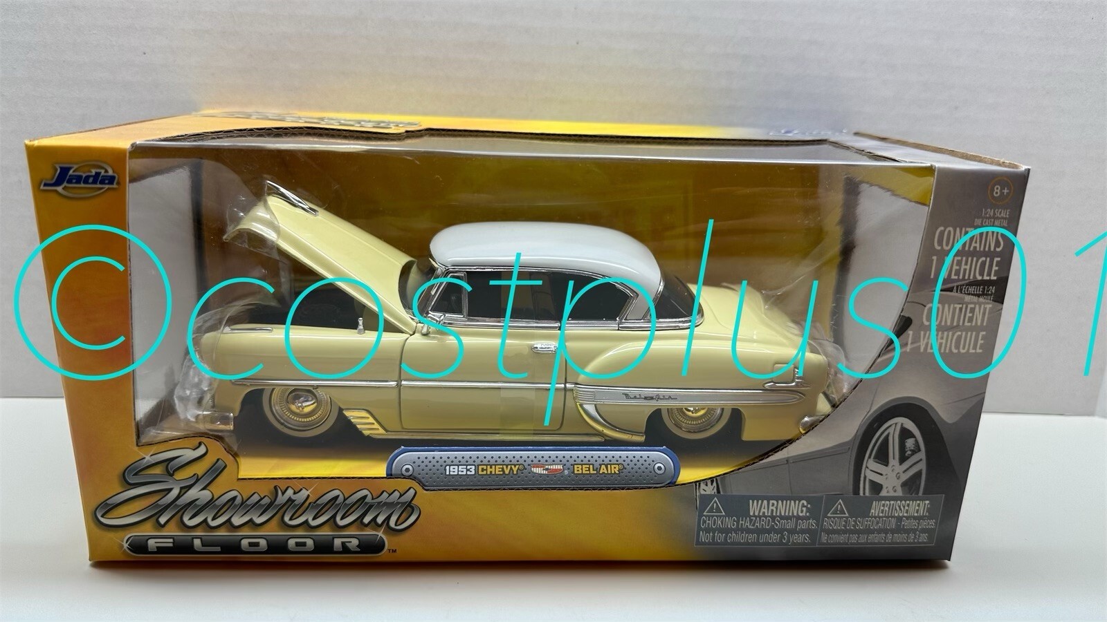 ミニカー 1953 CHEVY BEL AIR 1/24 JADA SHOWROOM FLOOR 1953 CHEVY BEL AIR 1:24 YELLOW WITH