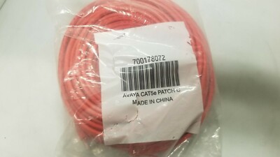 Avaya 700178072 CAT5E Patch C Cable Wire BRAND NEW CABLE RED 25 METER