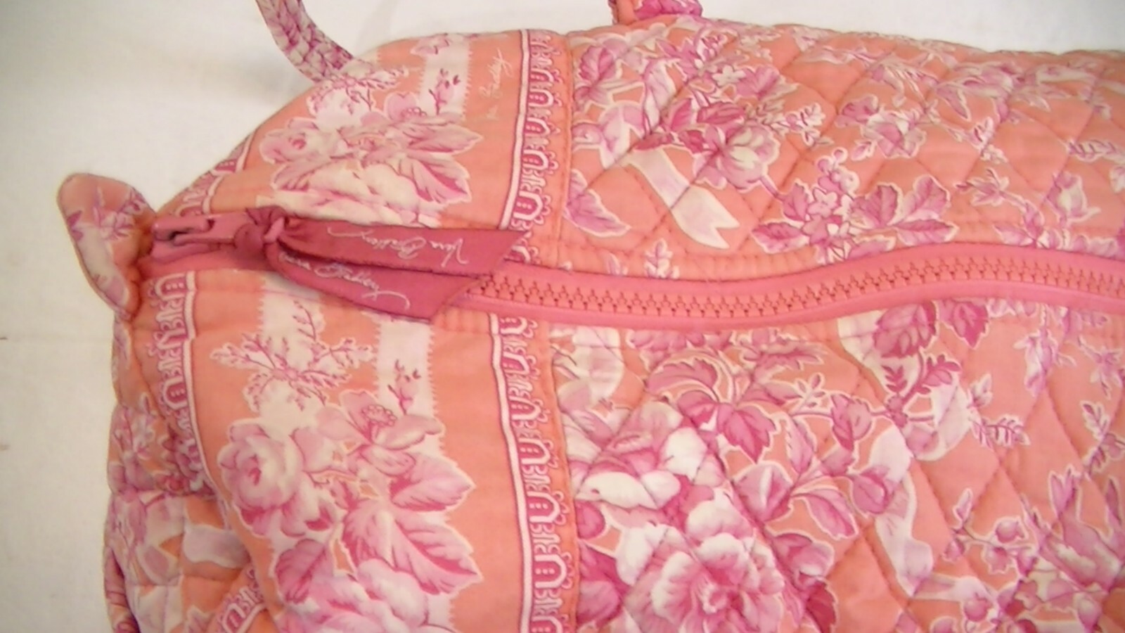 Vera Bradley Hope Toile Pink Floral Quilted  Duffel Bag