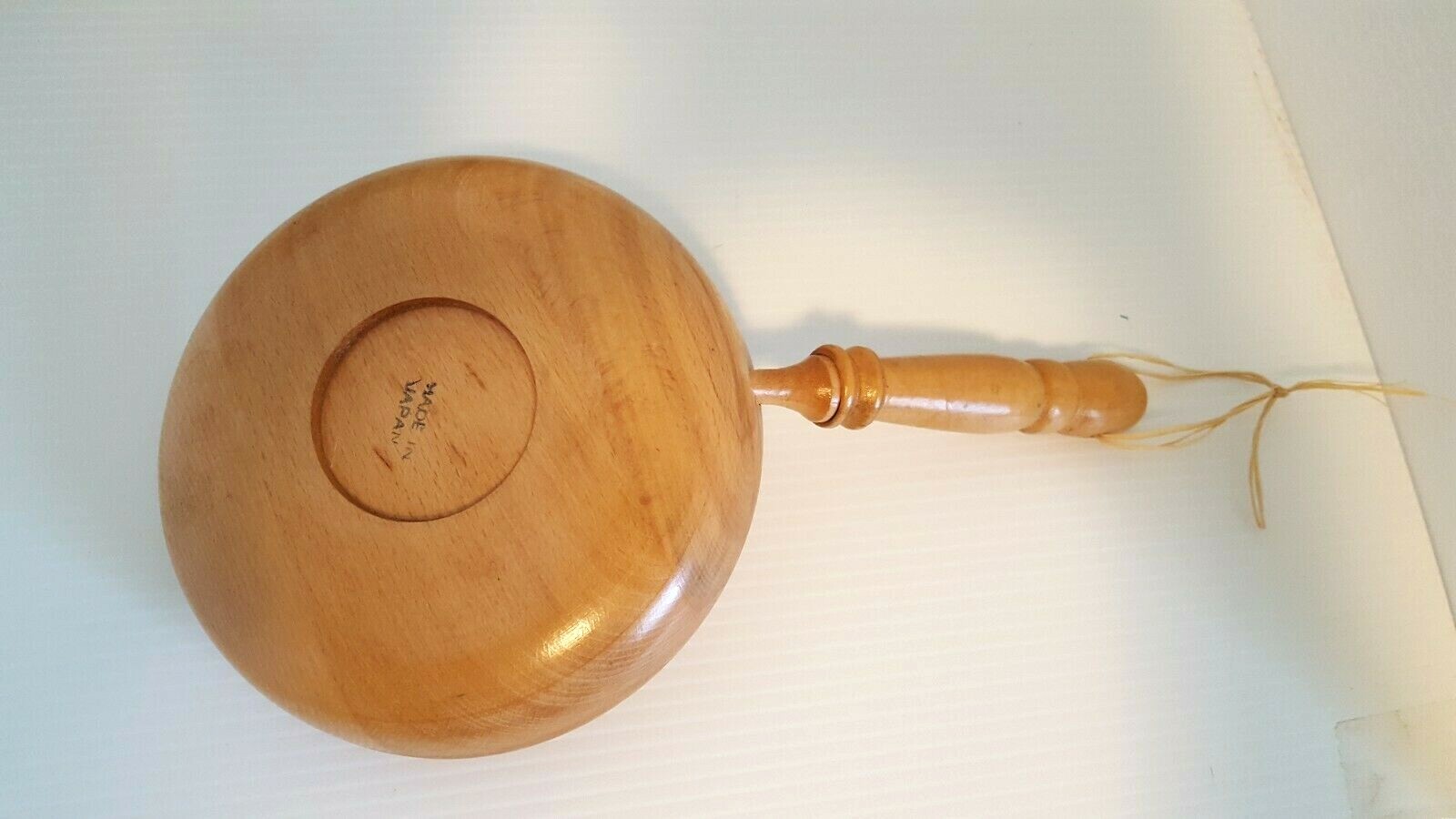 Vintage Hand Painted Wooden Snack Bowl with handle. Wall Decor