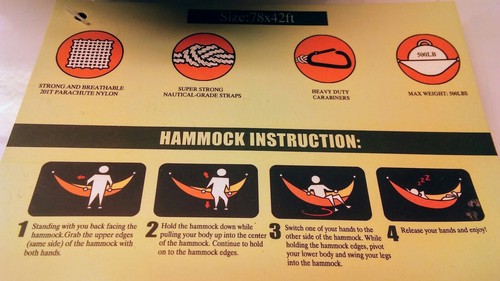 Trekology Nylon Portable Camping Hammock Set with Tree Straps. New FREE SHIPPING