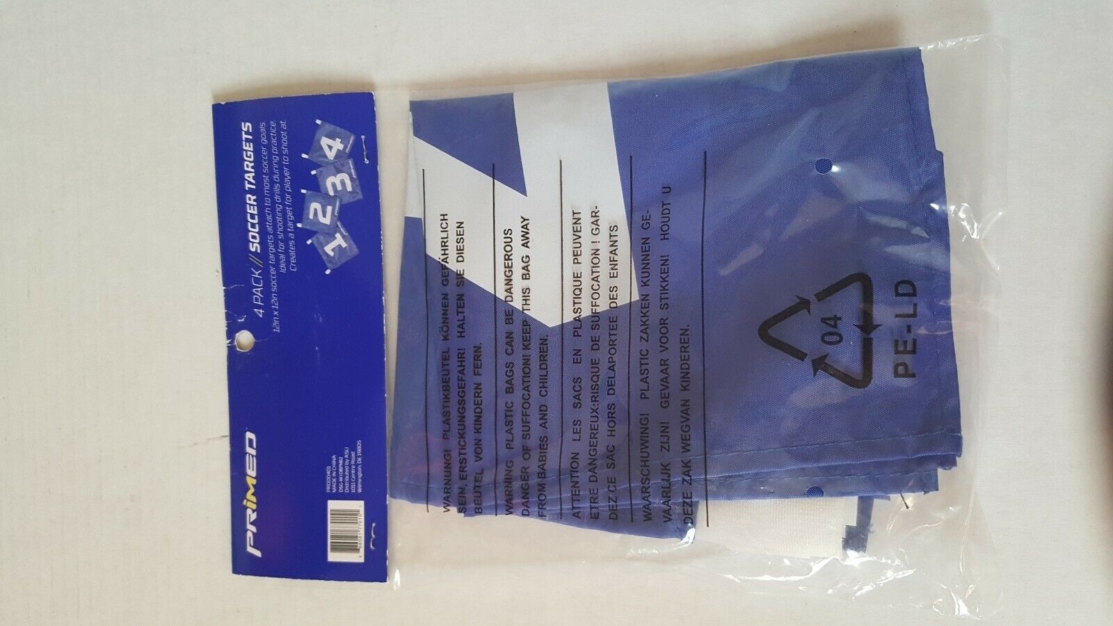 Primed Soccer Targets Blue 4 Pack New