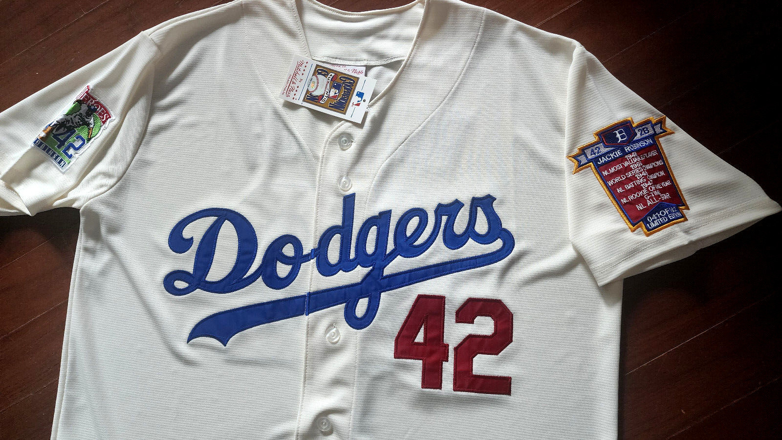 【未使用品】Dodgersユニフォーム　限定版 Jackie Robinson Men's Nike Jackie Robinson Cream Los Angeles Dodgers 2024