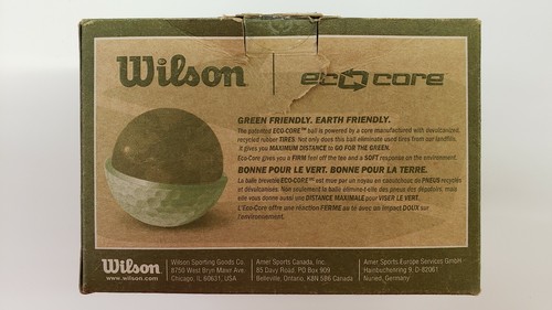 New Wilson Staff Eco Core White Golf Balls - 1 Dozen