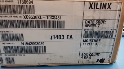 (250 PCS) XC9536XL-10CS48I CPLD XC9500XL Family 36MC 10ns 100MHz 48-Pin CSBGA