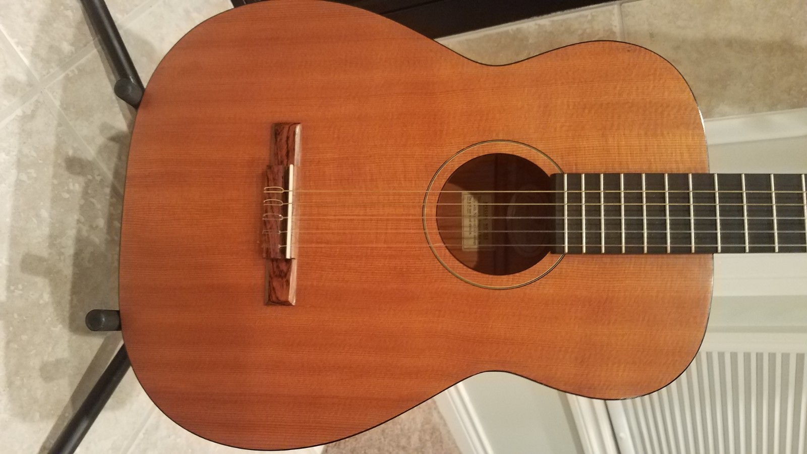 1966 Harmony H173 nylon string guitar and case.