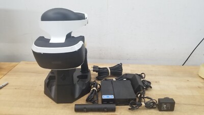 Sony PlayStation 4 PS VR Headset w/ Charging Dock/Sensor/Controllers Bundle