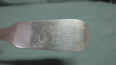 Antique Coin Silver Ladle C Baldwin Boston Mass 1820