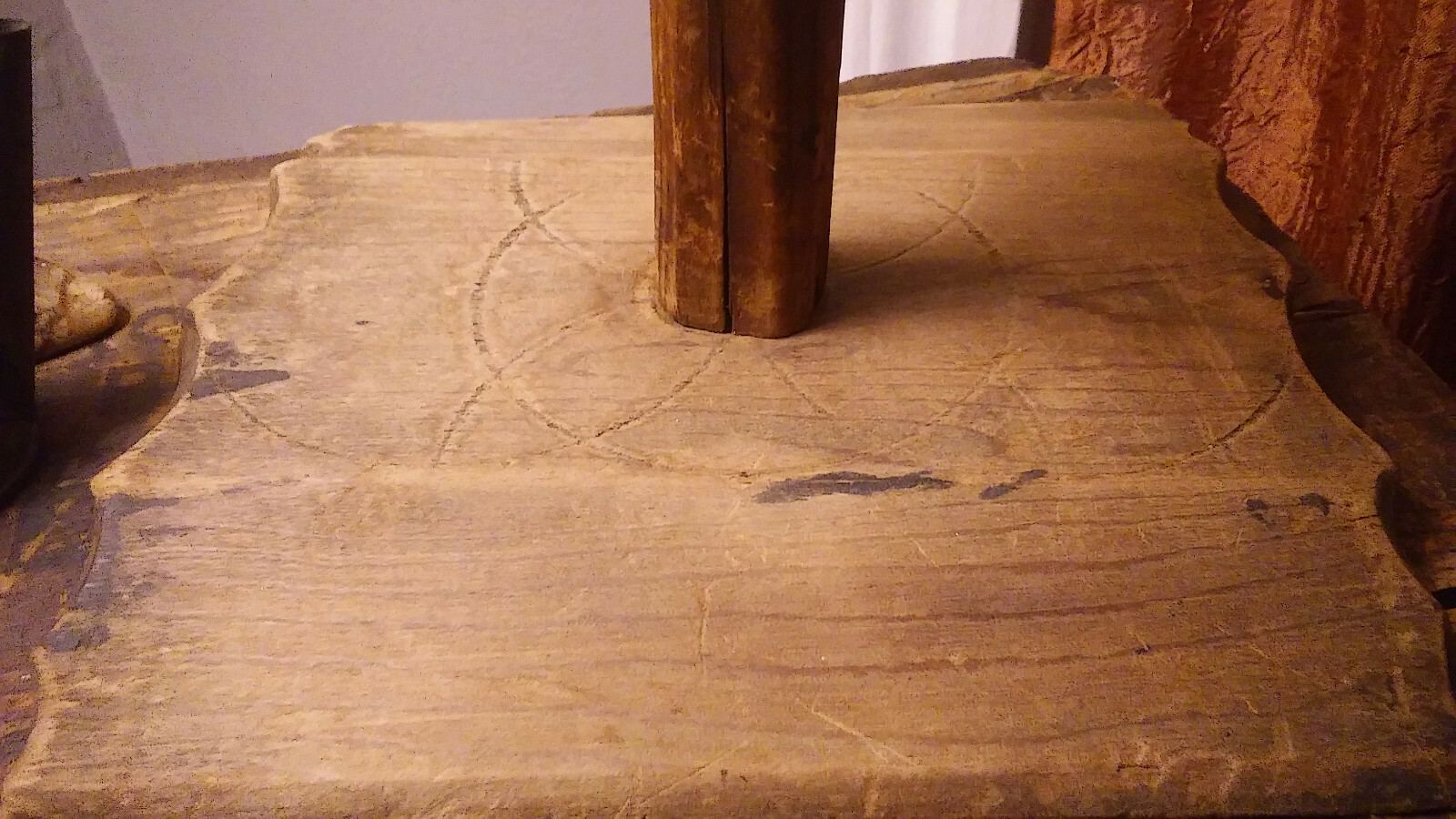 Primitive Antique wooden stand. betty lamp, hat stand, unique piece