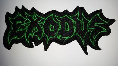 EXODUS  GREEN   LOGO  SHAPED   EMBROIDERED  PATCH