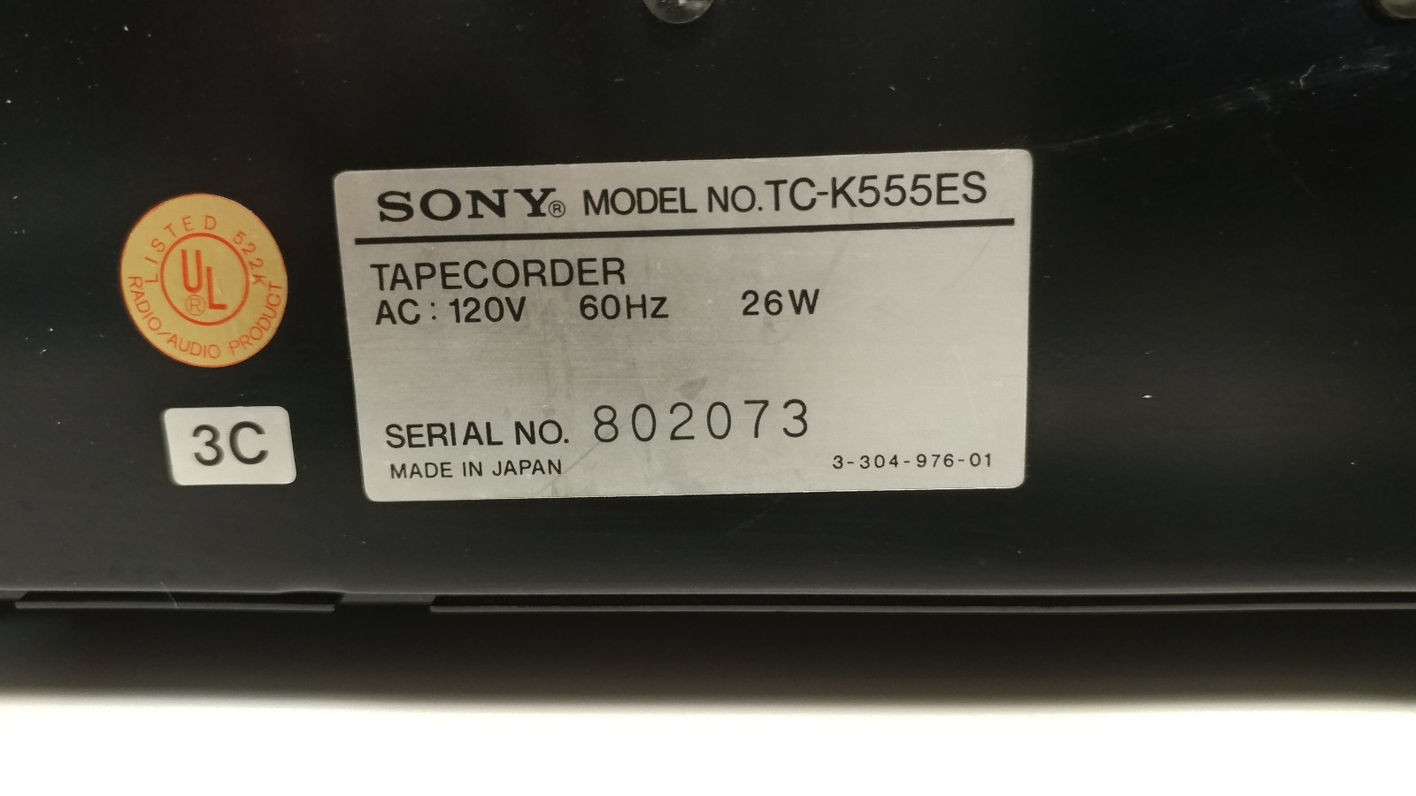 Sony TC- K555ES Pro. Stereo Cassette Deck