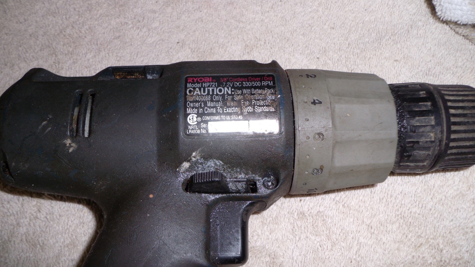 Ryobi Model HP721 7.2 Volt Ni-Cd 3/8