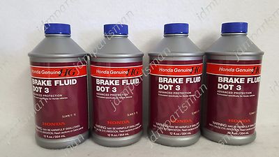 Genuine Honda Dot 3 Brake Fluid 12 fl. oz Bottle 08798-9008 (Pack of 4)