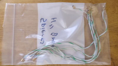 Five white/green Tektronix 11  Peltola RF Cables from scope plug ins