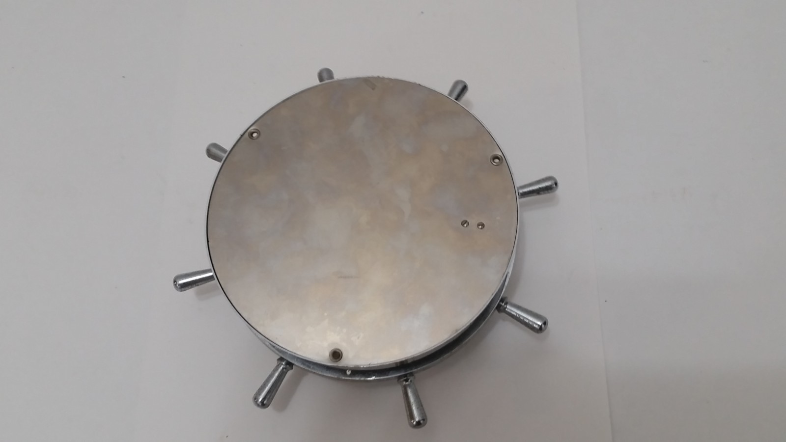 Sheffield Ships Clock Nautical Wheel Theme Silver Color Wall Clock Chrome Naval