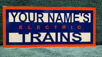 CUSTOM WITH YOUR NAME'S TRAINS ALUMINUM SIGN 7 INCH X 16 INCH SINGLE SIDED