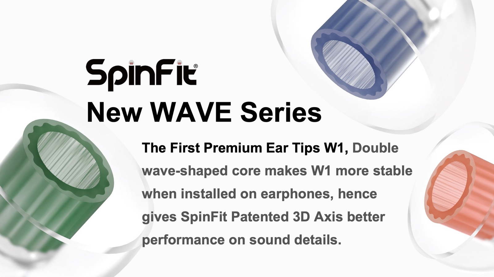 SpinFit W1 - 2 Generation 2023 - Patented 3D Axis Ear Tips - 1 pair - Size: S - Picture 8 of 14
