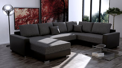 Couchgarnitur Couch Garnitur Sofa STY. 3 U Schlaffunktion Wohnlandschaft 