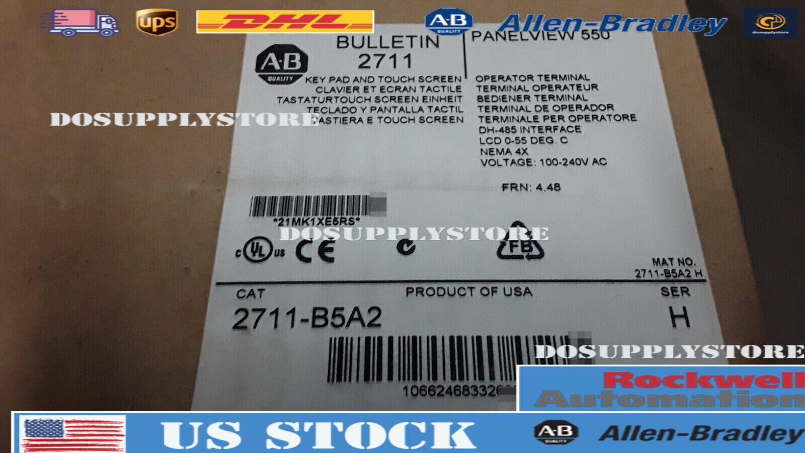 Sealed In Box AB 2711-B5A2 /H PanelView 550 Touch/Keypad Free Ship