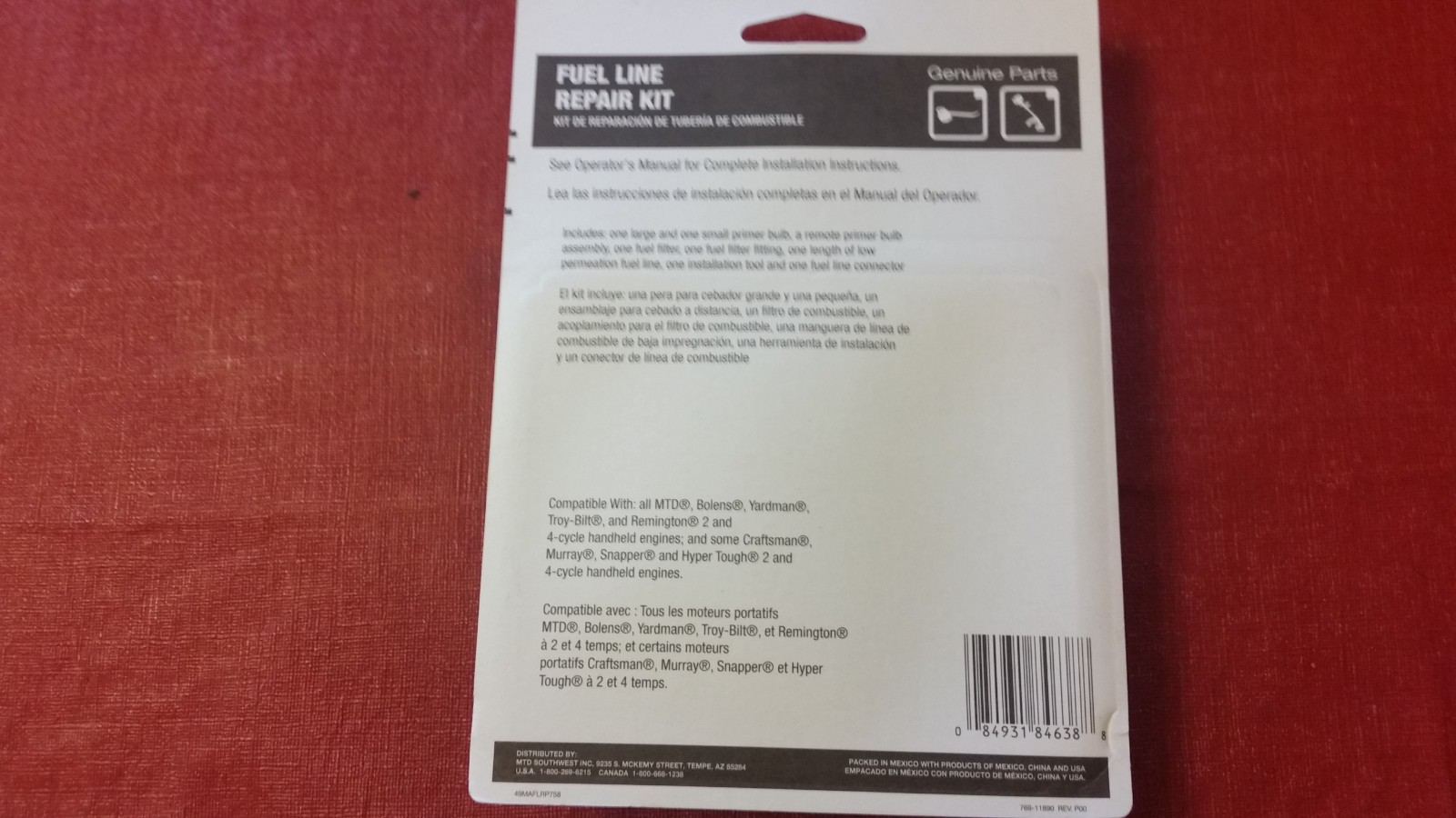 Fuel Line Repair kit for leaf blower and trimmers MTD REMINGTON BOLENS SNAPPER