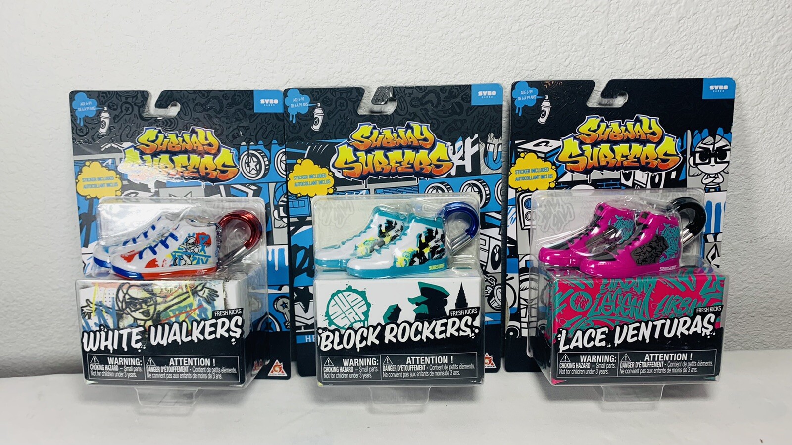 Lot 3 SUBWAY SURFERS FRESH KICKS , Block Rockers, Lace Lot 3 SUBWAY SURFERS FRESH KICKS , Block Rockers, Lace