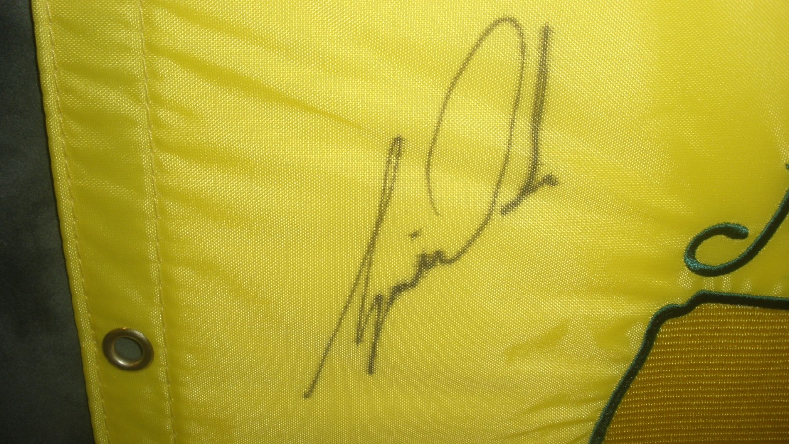 1997 Tiger Woods Masters Signed Pin Flag (Full JSA Letter)