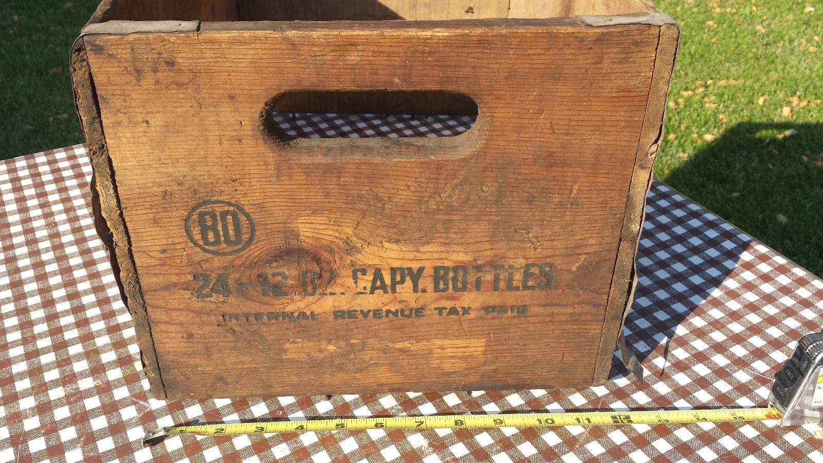 Hamm's Beer Advertising Bottle Shipping Case Crate Wood Shabby Missing Bottom
