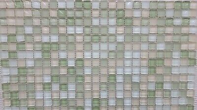 (5) Sheets 12'' x 12'' Glass Mosaic Backsplash ''Mini Meadow''