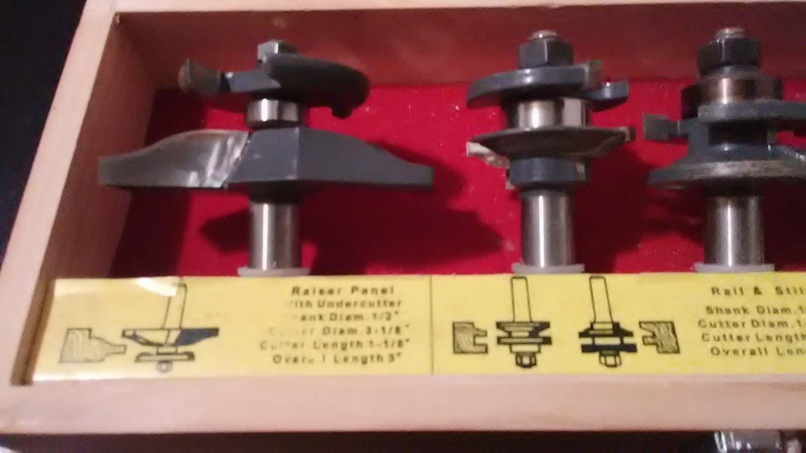 MLCS Woodworking Pro Cabinetmaker Router Bit Set Undercutter 6 Piece set 8389