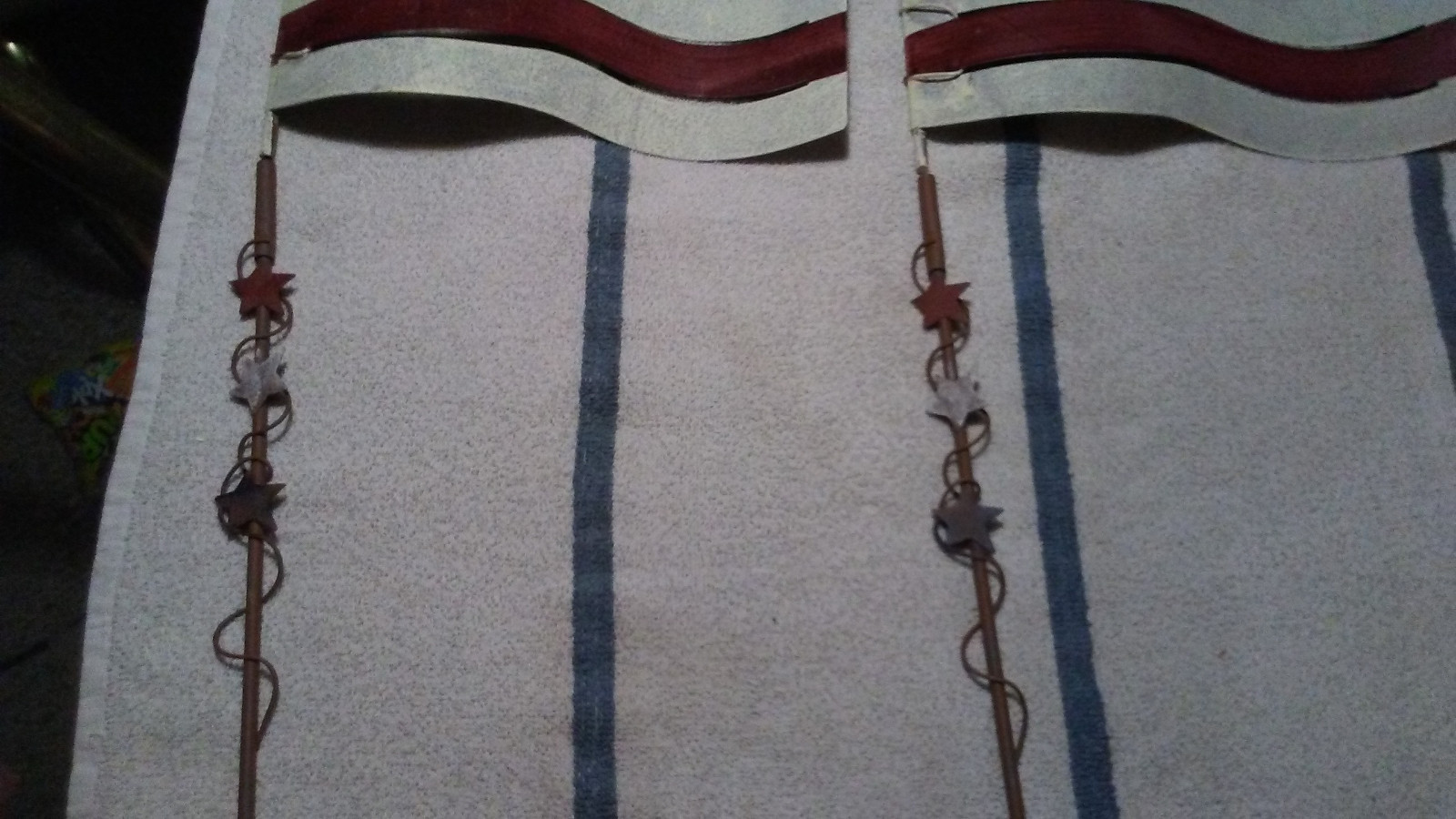 Patriotic Rustic Metal Painted Flag Yard Stakes 37