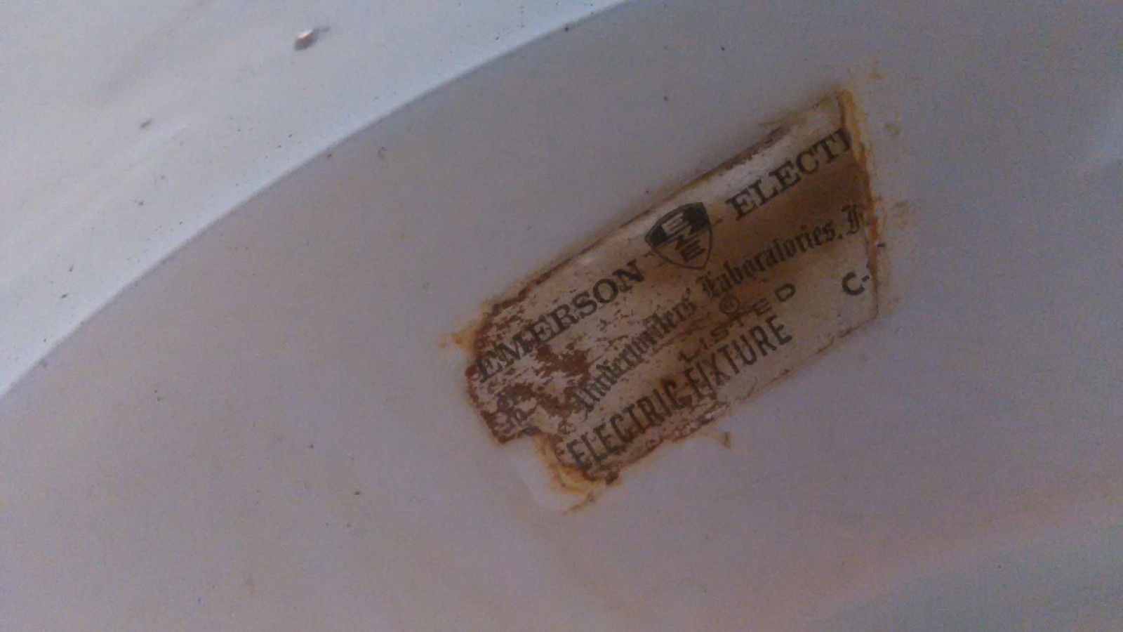 MIDCENTURY COLONIAL COPPER BARNISH ALUMINUM KITCHEN SURFACE MOUNT LIGHT FIXTURE