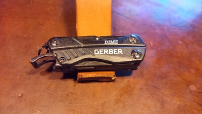 Gerber Dime Mini Multi Tool Pliers Knife Scissors Etc. Black/Grey