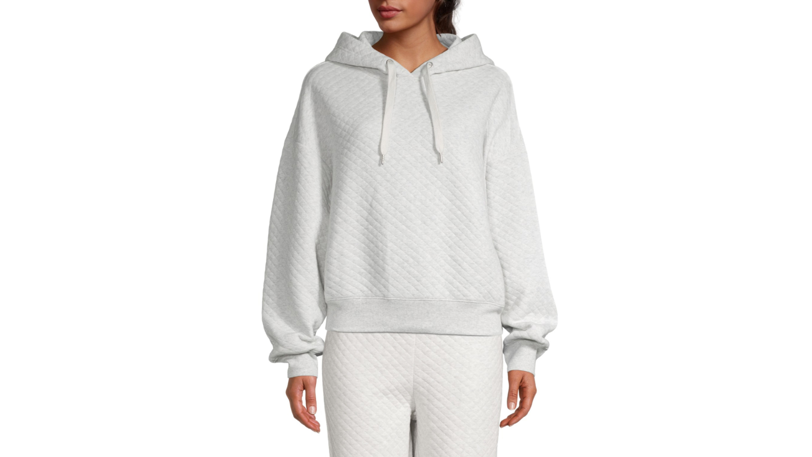 NWT $ 44 FLIRTITUDE QUILTED HEATHER GRAY HOODIE JR. XLARGE