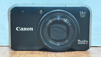 Canon PowerShot SX210 IS 14.1 MP 14x Opt Zoom Compact Digital Camera NO BATTERY