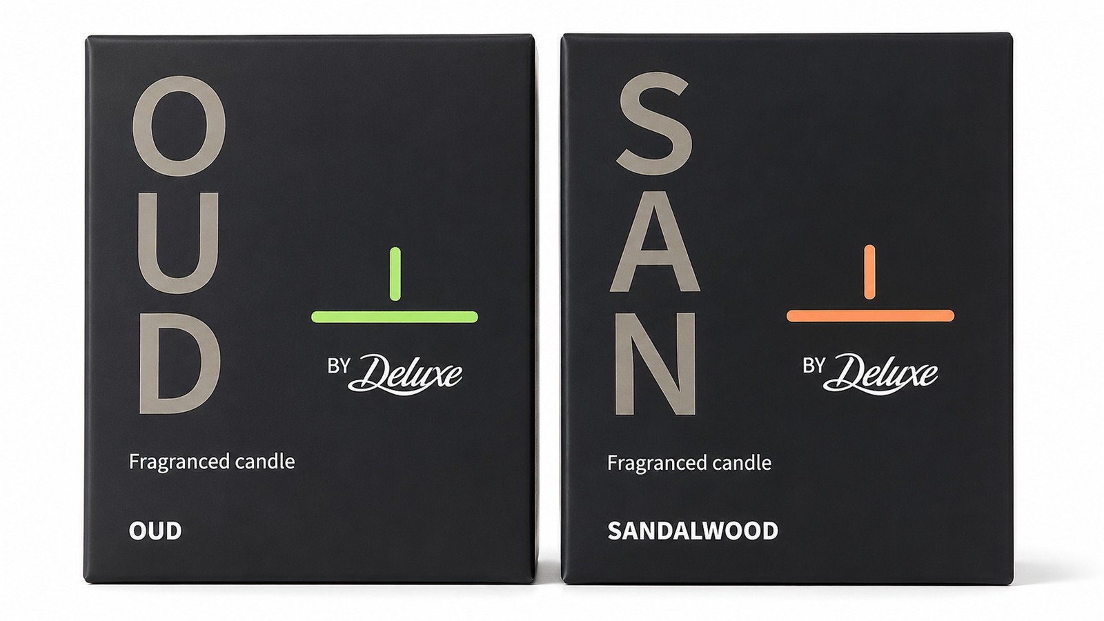 2x Deluxe Sandalwood & Oud Fragranced Candle Luxury Scented Home Gift