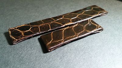 Original Cartier Band 15x14mm SHINY BROWN Crocodile for DEPLOYMENT BUCKLE, not i