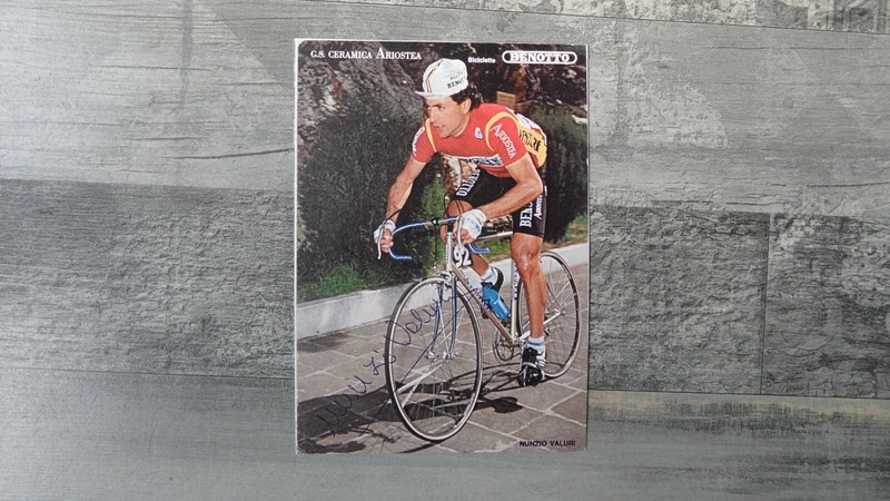 Cyclisme Carte Cycliste Nunzio Valuri Equipe Ceramica Ariostea Signé