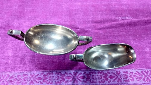 Antique Van Bergh Silver Plate Company Creamer and Sugar Set Tarnished, no dings