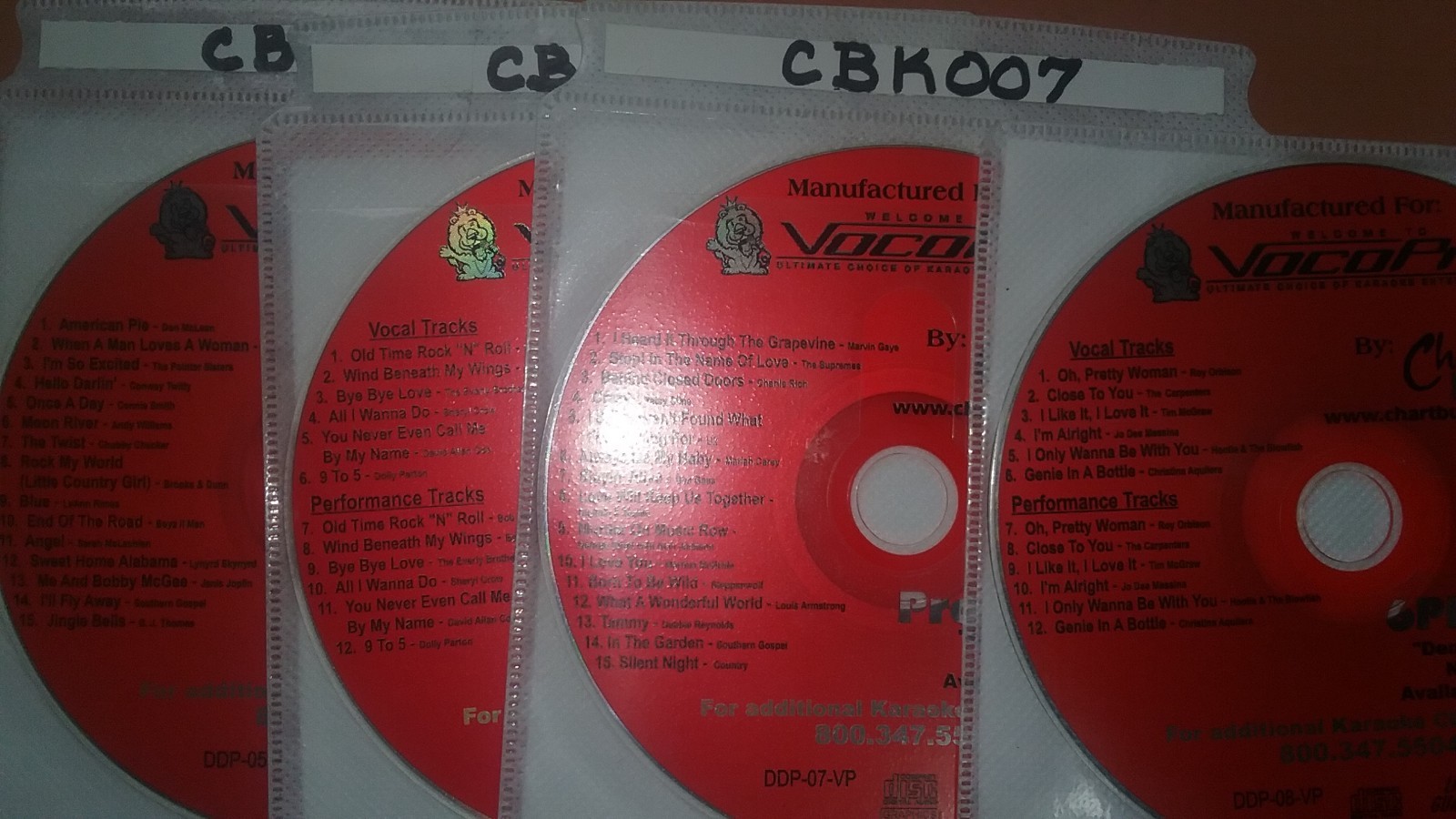 10 CDG DISCS VocoPro KARAOKE SET BEST SONGS ROCK,POP,COUNTRY