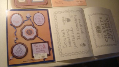 Cross Stitch Booklets Patterns LDS Family Forever Words R/S Y/W Christian Lot 4